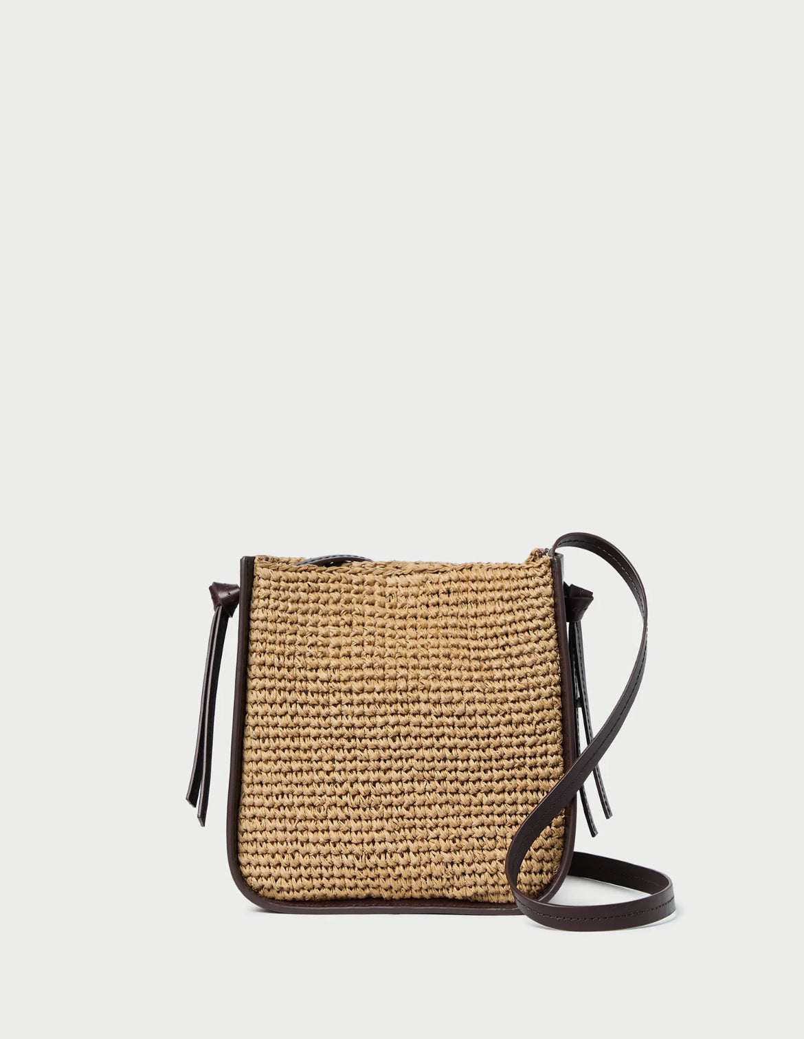 Loeffler Randall Avalon Brown/Espresso Crochet Crossbody – Bishop
