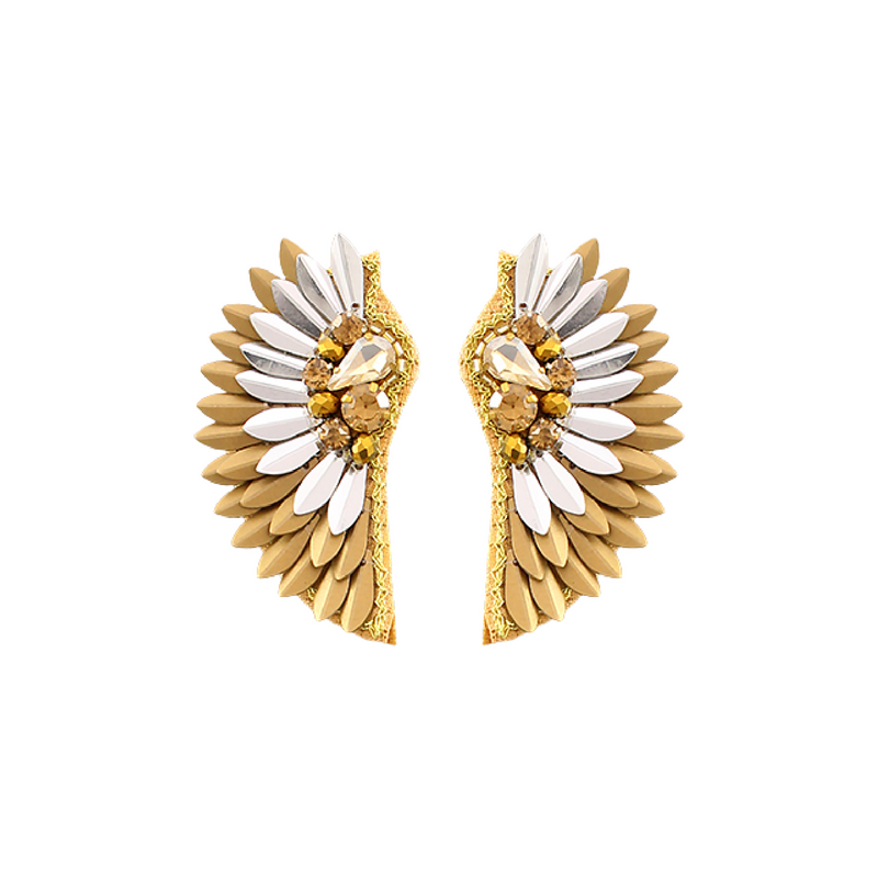 Gold/Silver Teardrop Wing Earring