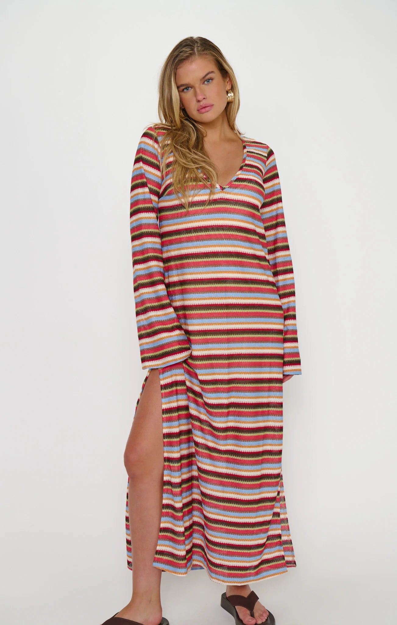petite long sleeve dress Petite Beige Long Sleeve Chiffon Embellished Gown