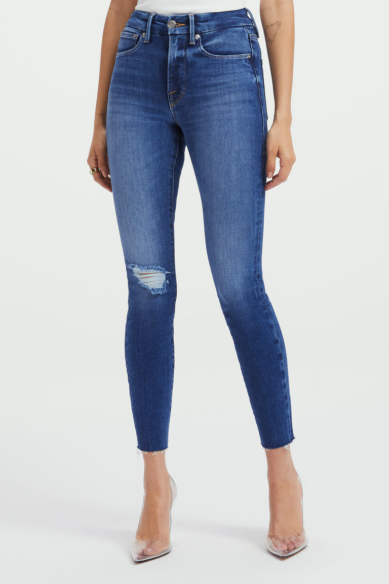 GOOD LEGS LIGHT COMPRESSION CROPPED MINI BOOT JEANS