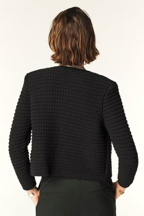 ba&sh gaspard DECORATIVE KNIT CARDIGAN