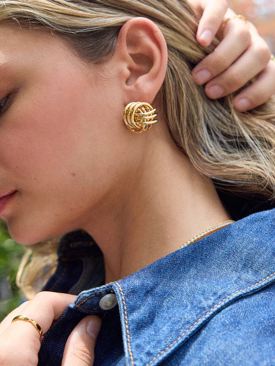 Bauble Bar Lennox Gold Knot Earrings