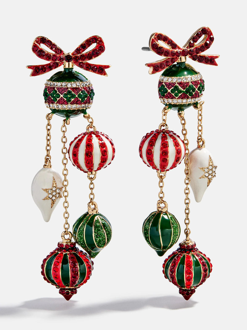 Bauble Bar Ornamental Christmas Statement Earrings