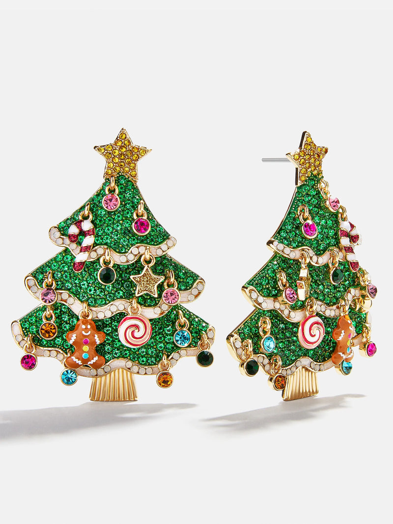 Bauble Bar Oh Glitzmas Tree Holiday Statement Earrings