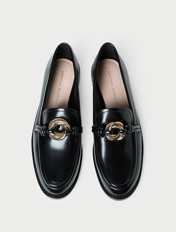 Loeffler Randall Roma Black Leather Loafer