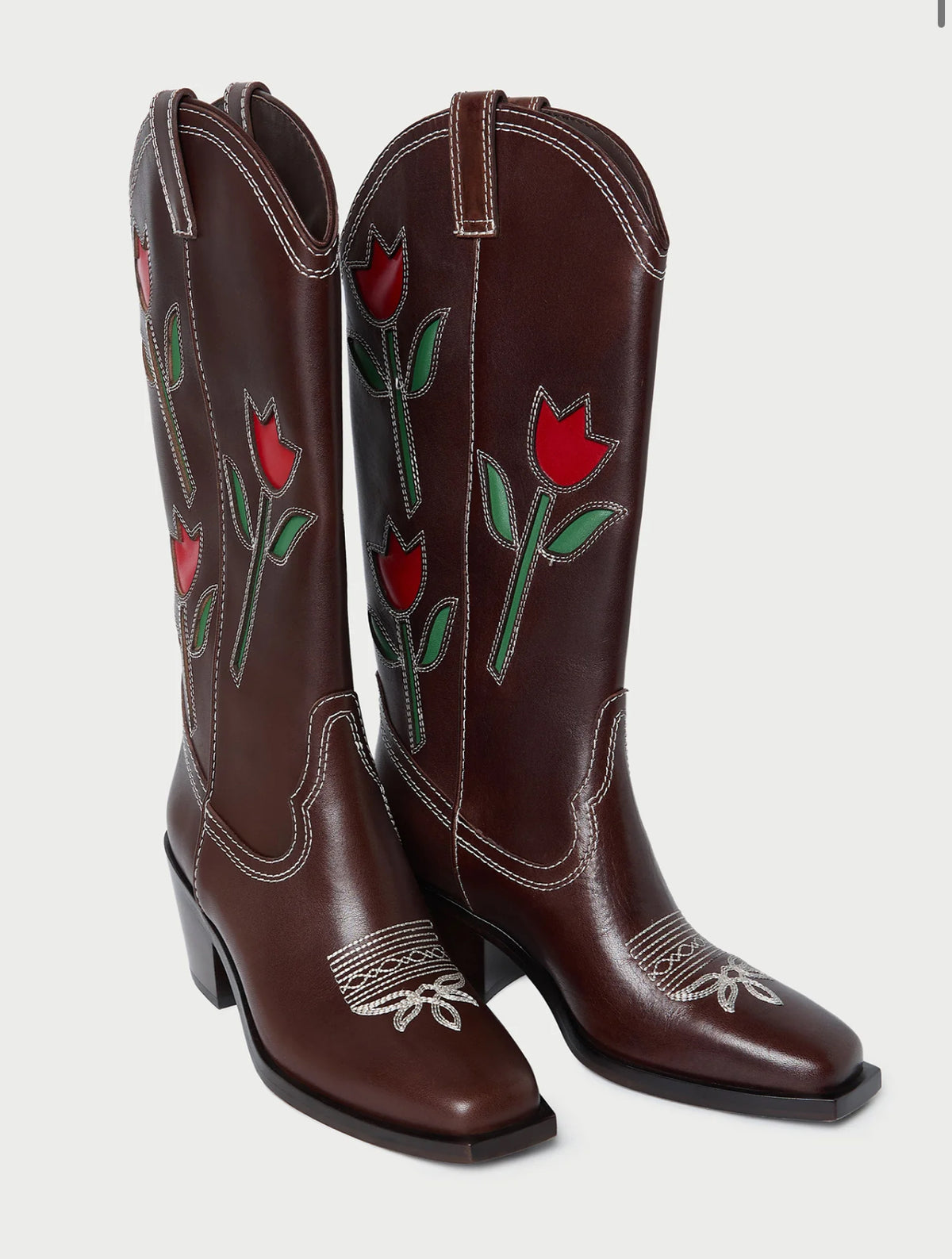 Loeffler Randall Wilder Espresso Tulip Leather Boot – Bishop Boutique