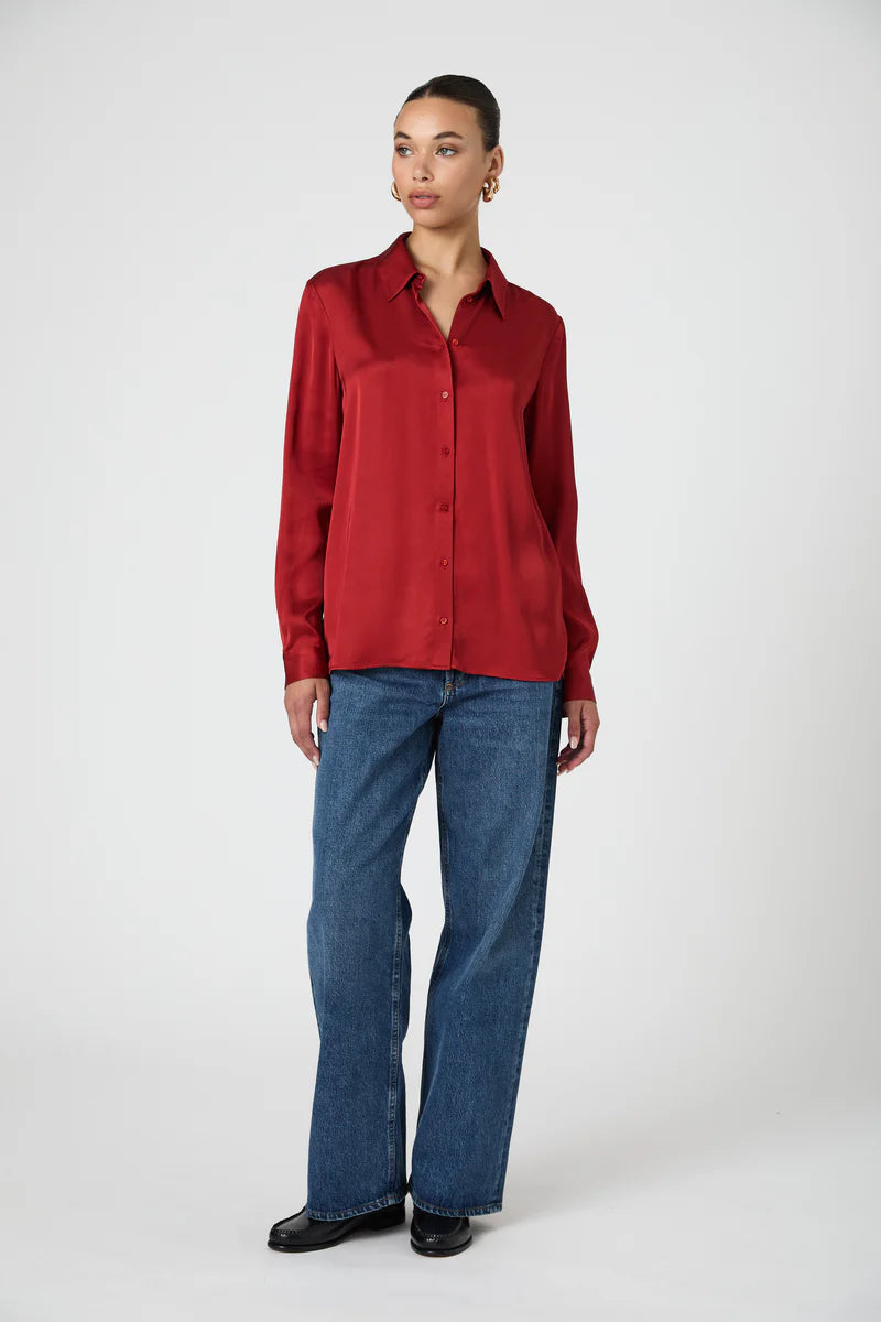 French Connection Ennis Satin Shirt