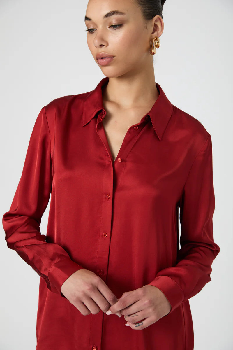 French Connection Ennis Satin Shirt