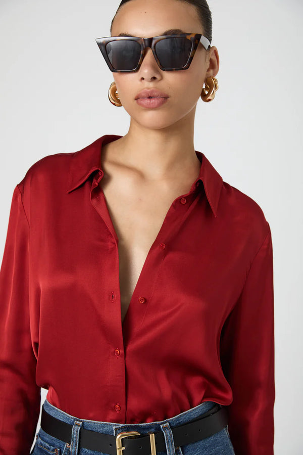 French Connection Ennis Satin Shirt