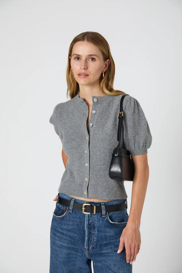 FRENCH CONNECTION Vhari Short Sleeve Puff Cardigan