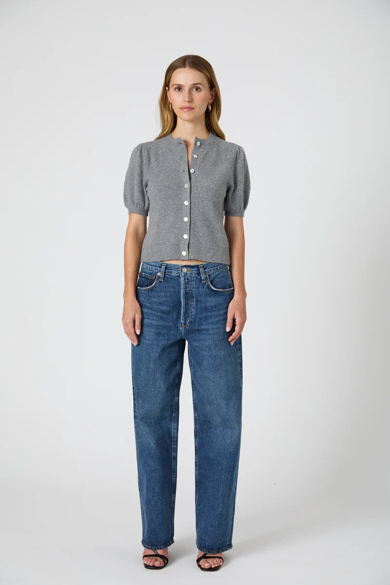 FRENCH CONNECTION Vhari Short Sleeve Puff Cardigan