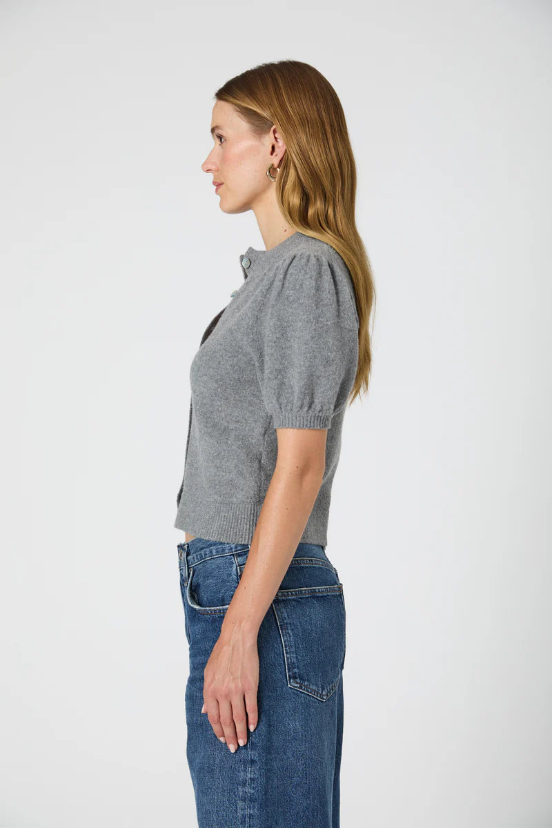 FRENCH CONNECTION Vhari Short Sleeve Puff Cardigan