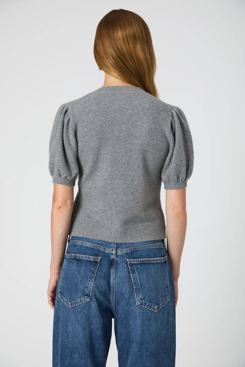 FRENCH CONNECTION Vhari Short Sleeve Puff Cardigan