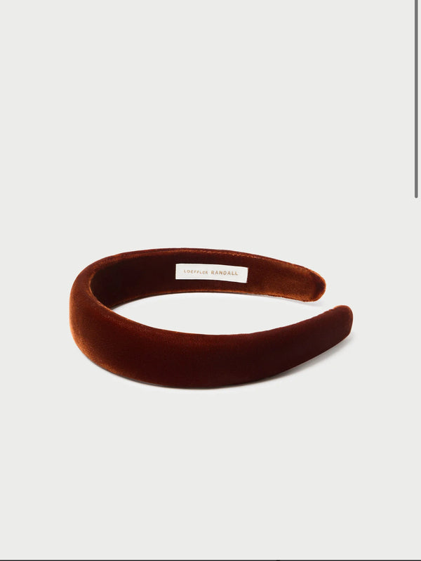 Loeffler Randall Marina Sienna Velvet Puffy Headband