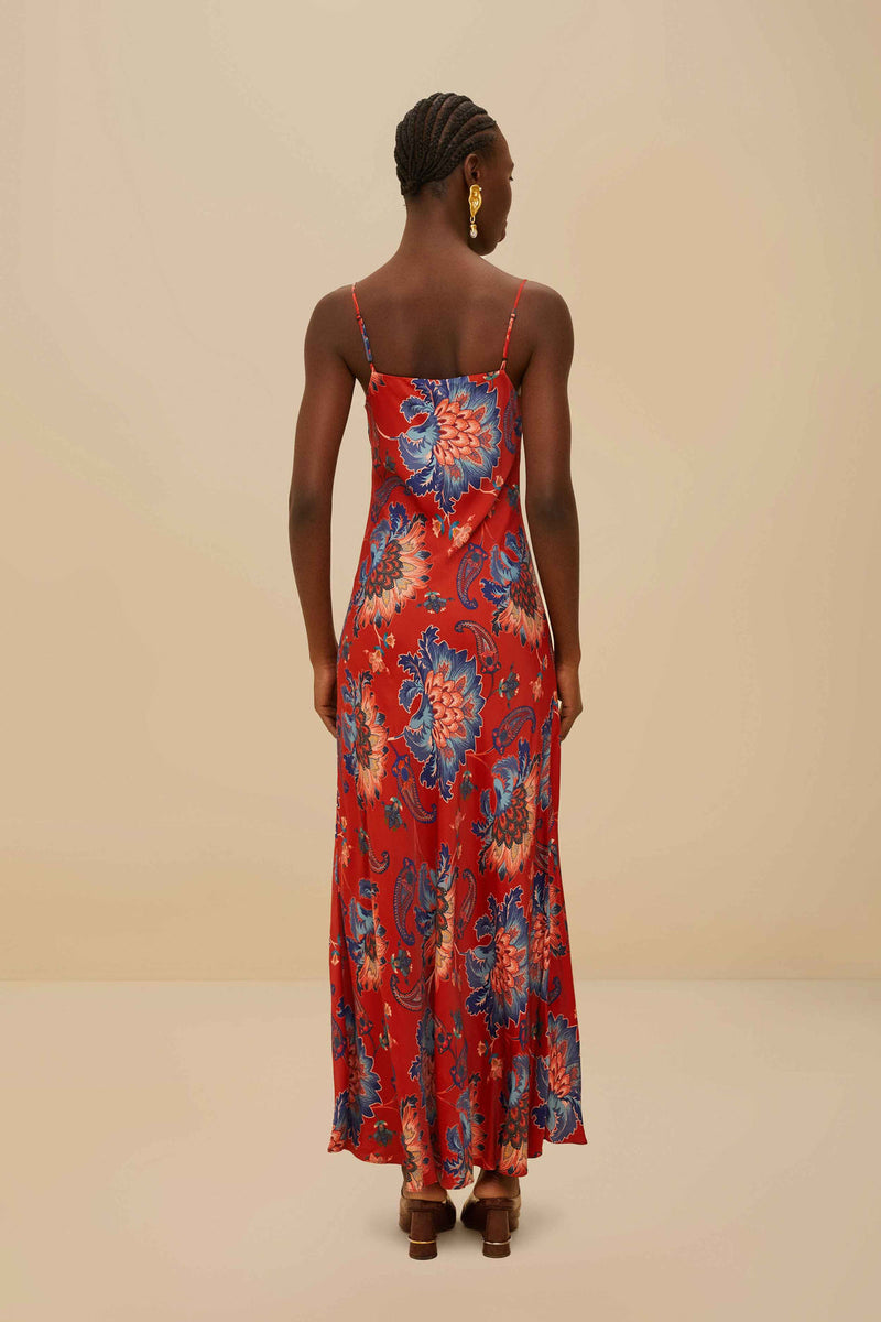 Farm Rio LUANG RED MAXI DRESS