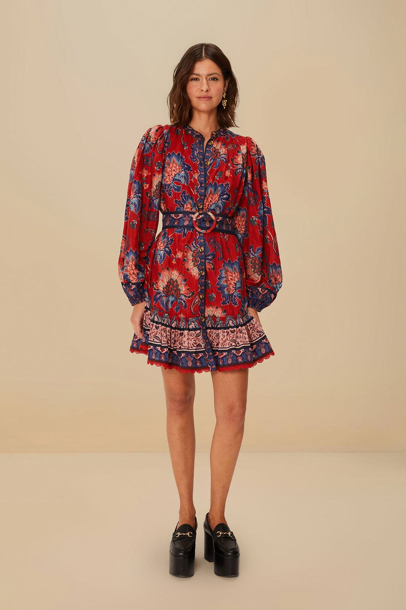 Farm Rio LUANG RED MINI DRESS