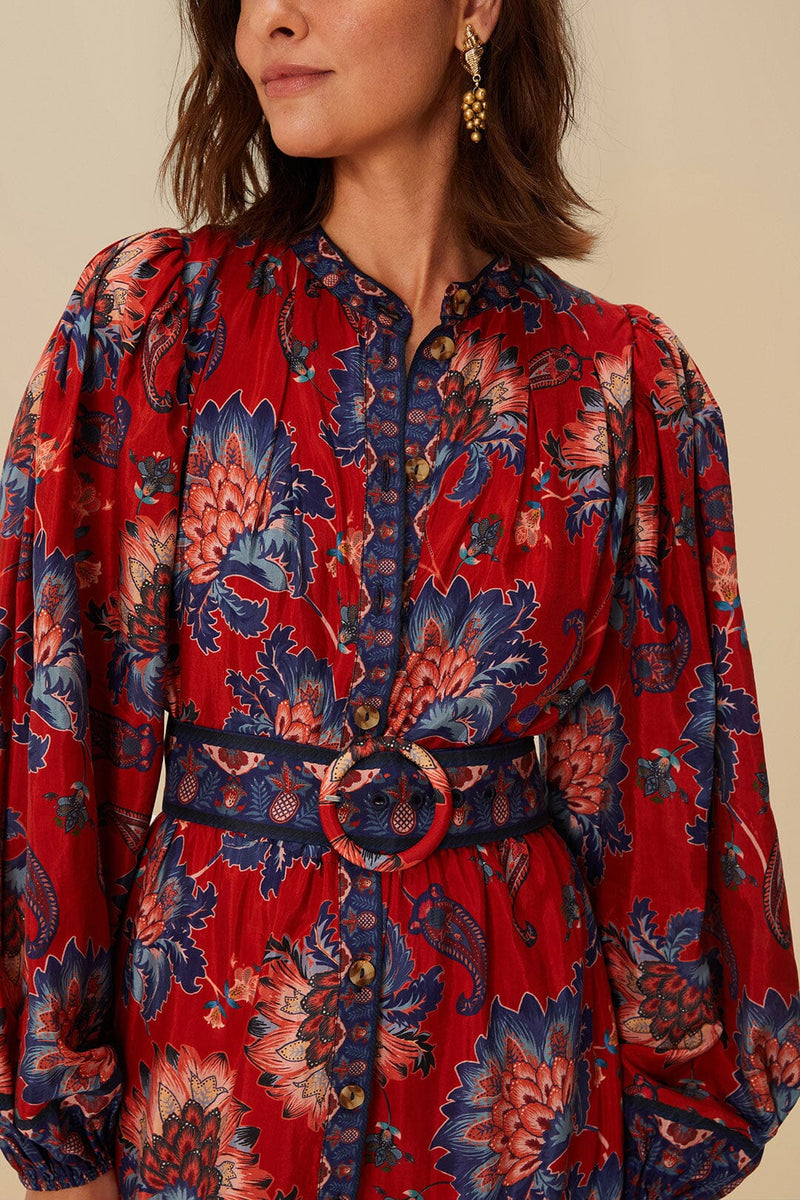 Farm Rio LUANG RED MINI DRESS