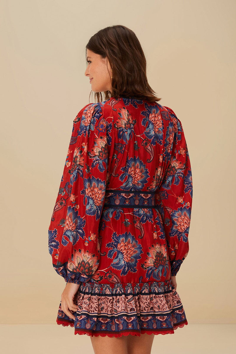 Farm Rio LUANG RED MINI DRESS