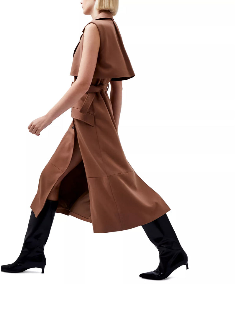 French Connection Azra Sleeveless Trench Coat Dress