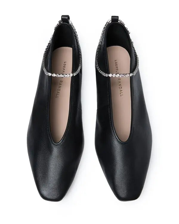 Loeffler Randall Emery Embellished Ballet Flats Black
