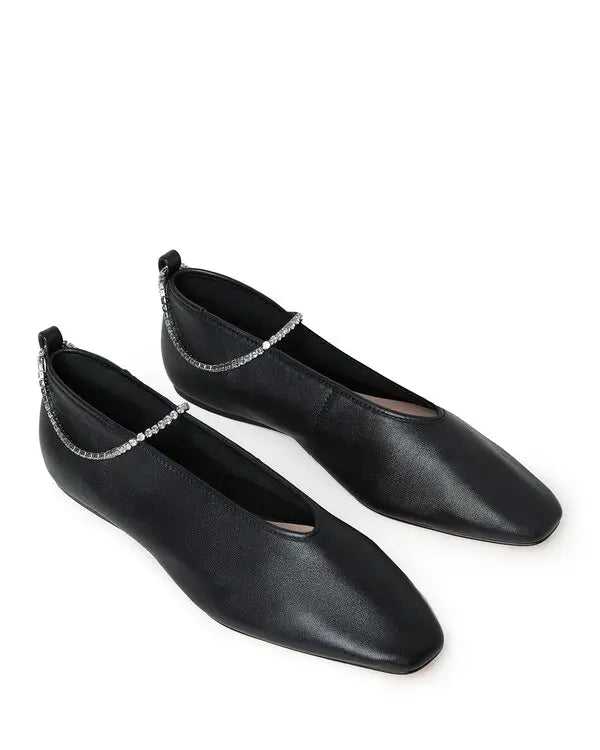 Loeffler Randall Emery Embellished Ballet Flats Black