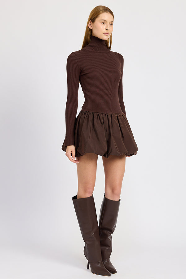 En Saison Chocolate Bubble Dress