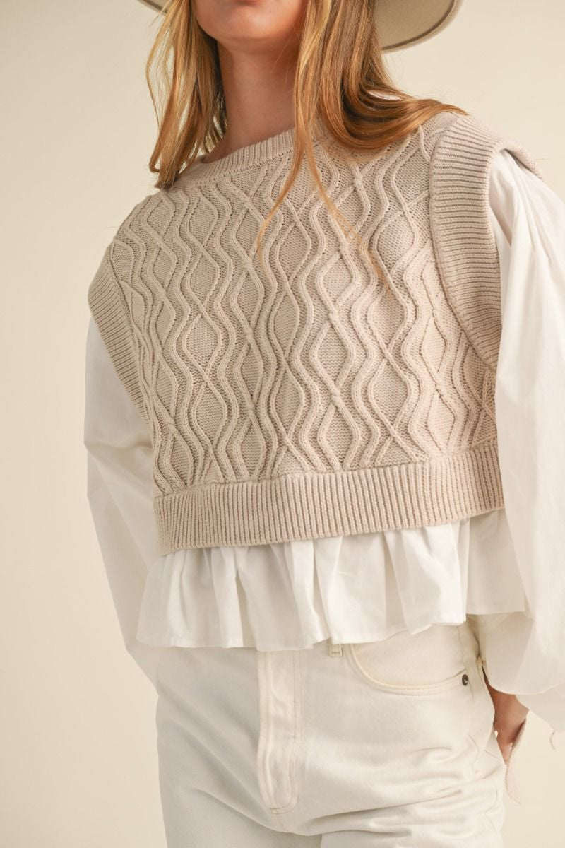 MAB Cable Knit Sweater