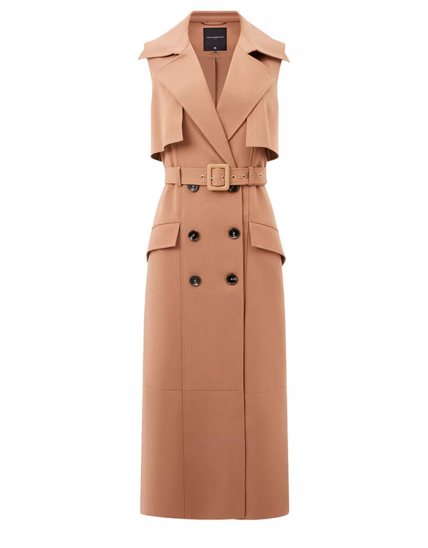 French Connection Azra Sleeveless Trench Coat Dress