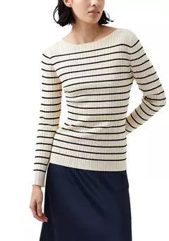 FRENCH CONNECTION Stripe Crinkle Knit