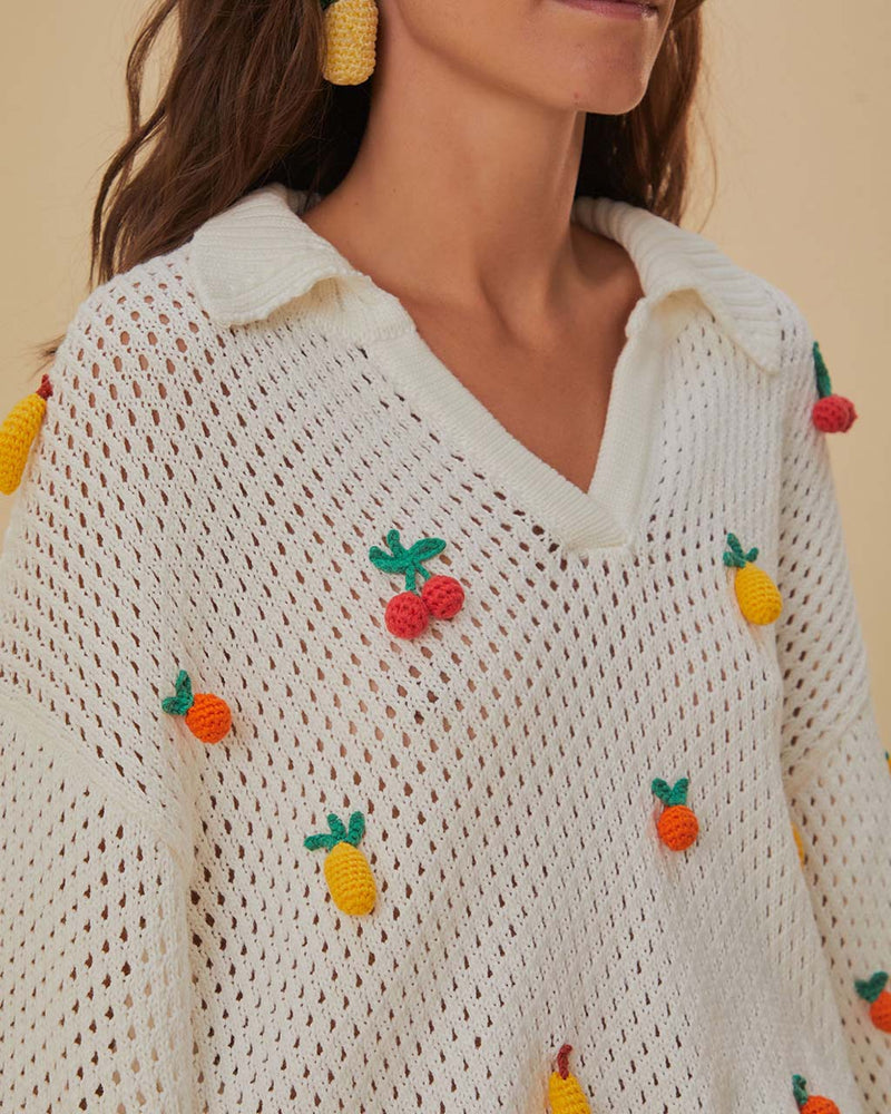 FARM Crochet Fruit Sweater