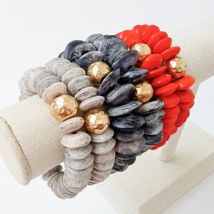 Virtue Heishi Bone Bracelets