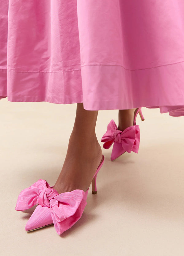 Loeffler Randall Margot Rose Moiré Bow Mule