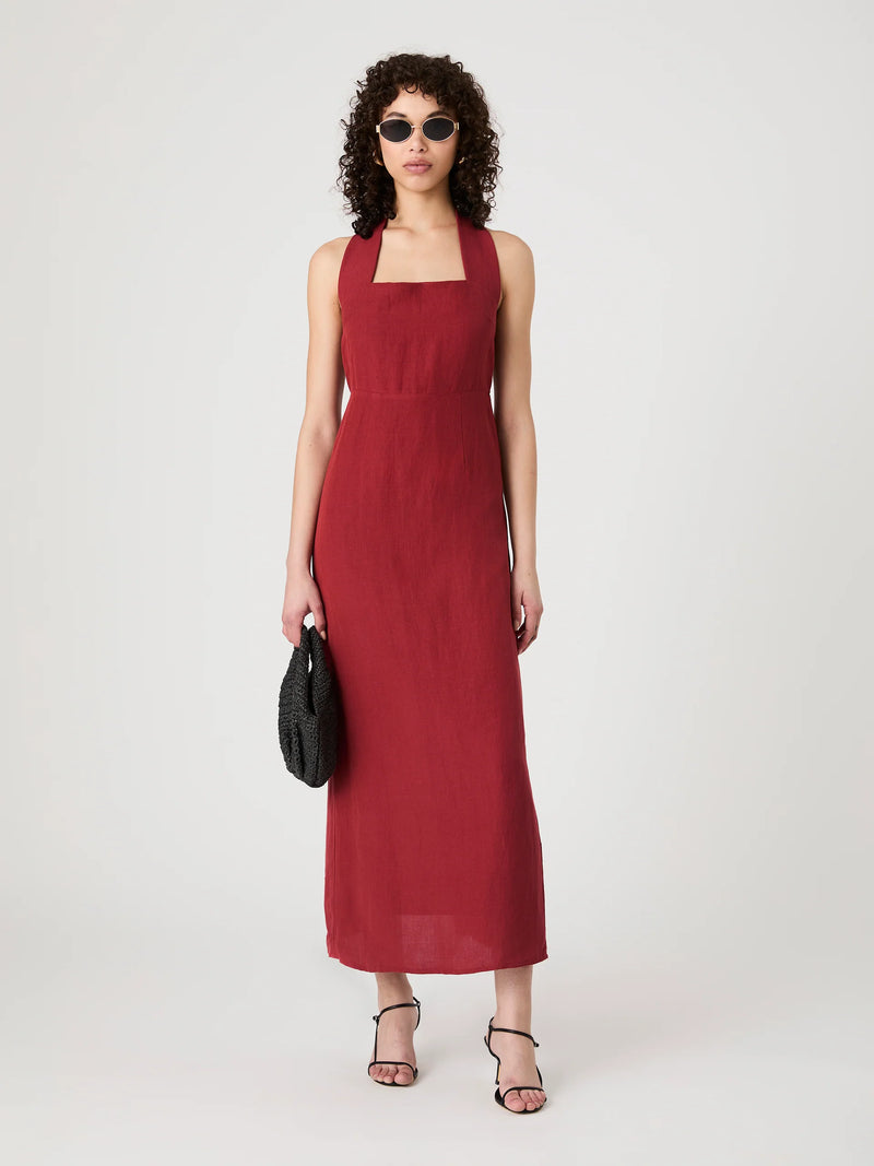 French Connection Birdie Linen Halter Dress