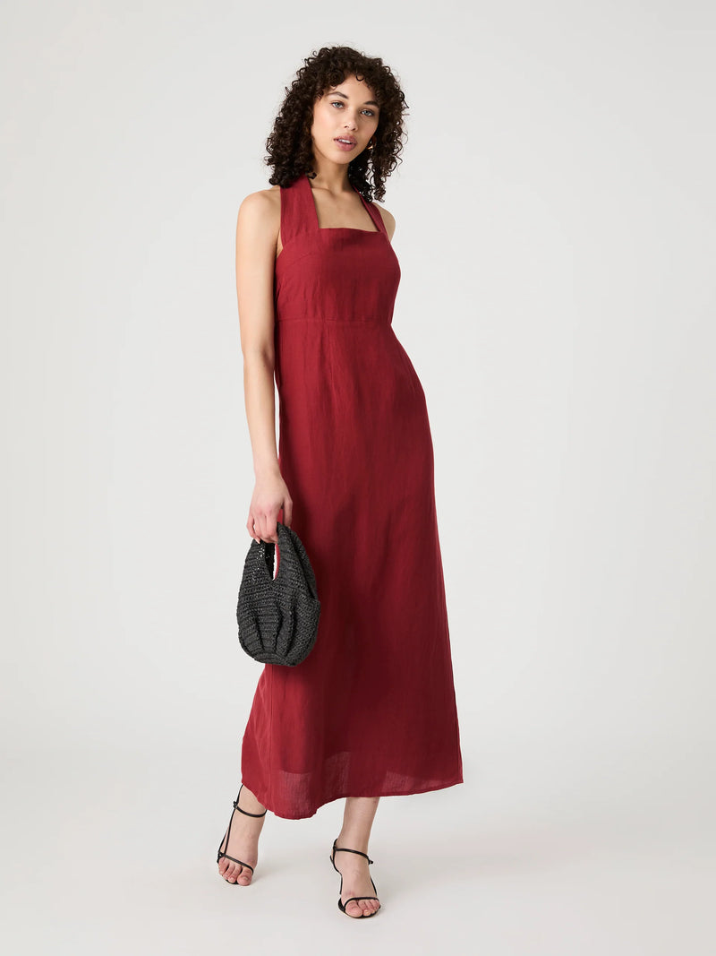 French Connection Birdie Linen Halter Dress