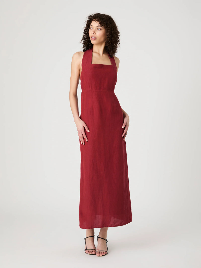 French Connection Birdie Linen Halter Dress