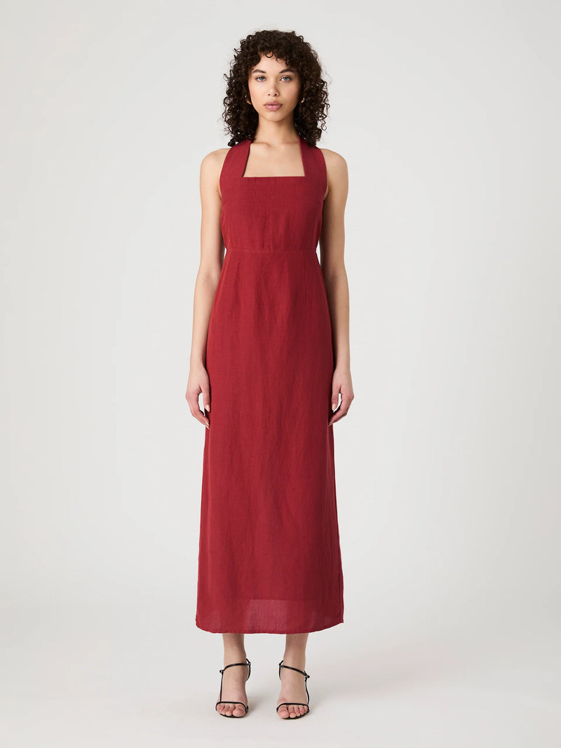 French Connection Birdie Linen Halter Dress