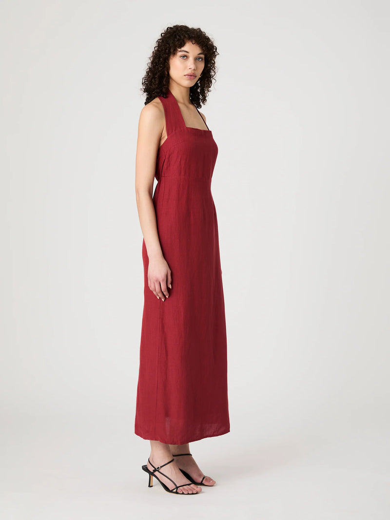 French Connection Birdie Linen Halter Dress