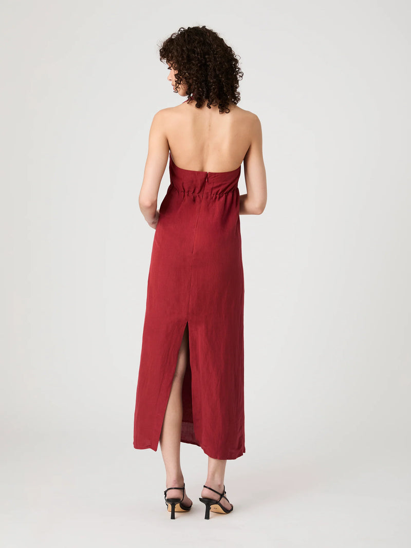 French Connection Birdie Linen Halter Dress