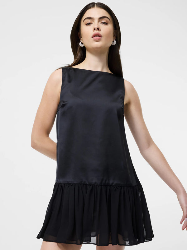French Connection Marina Silky Drop Waist Mini Dress