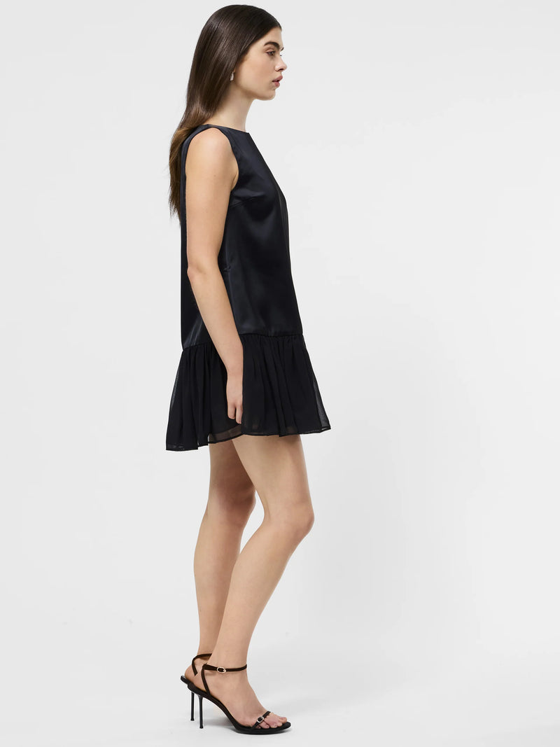 French Connection Marina Silky Drop Waist Mini Dress