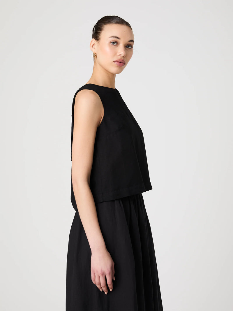 French Connection Birdie Linen Shell Top