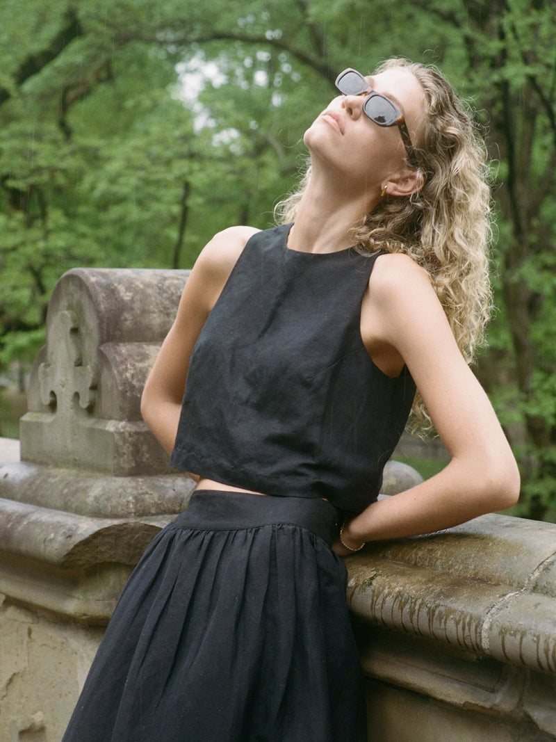 French Connection Birdie Linen Midi Skirt