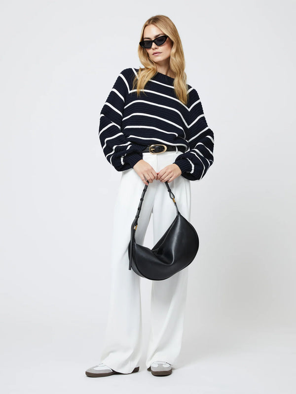 French Connection Lily Mozart Striped Crewneck Sweater