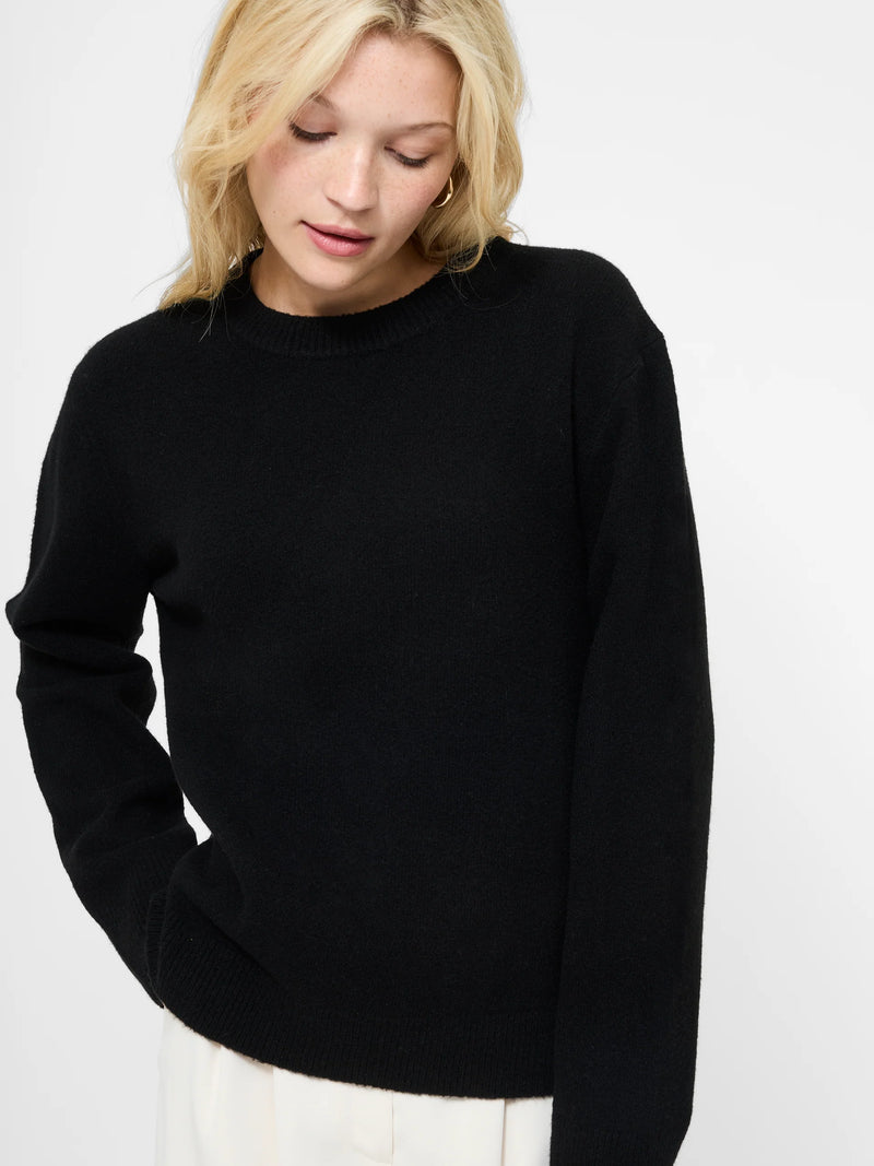 French Connection Emilia Knit Boyfriend Sweater Black
