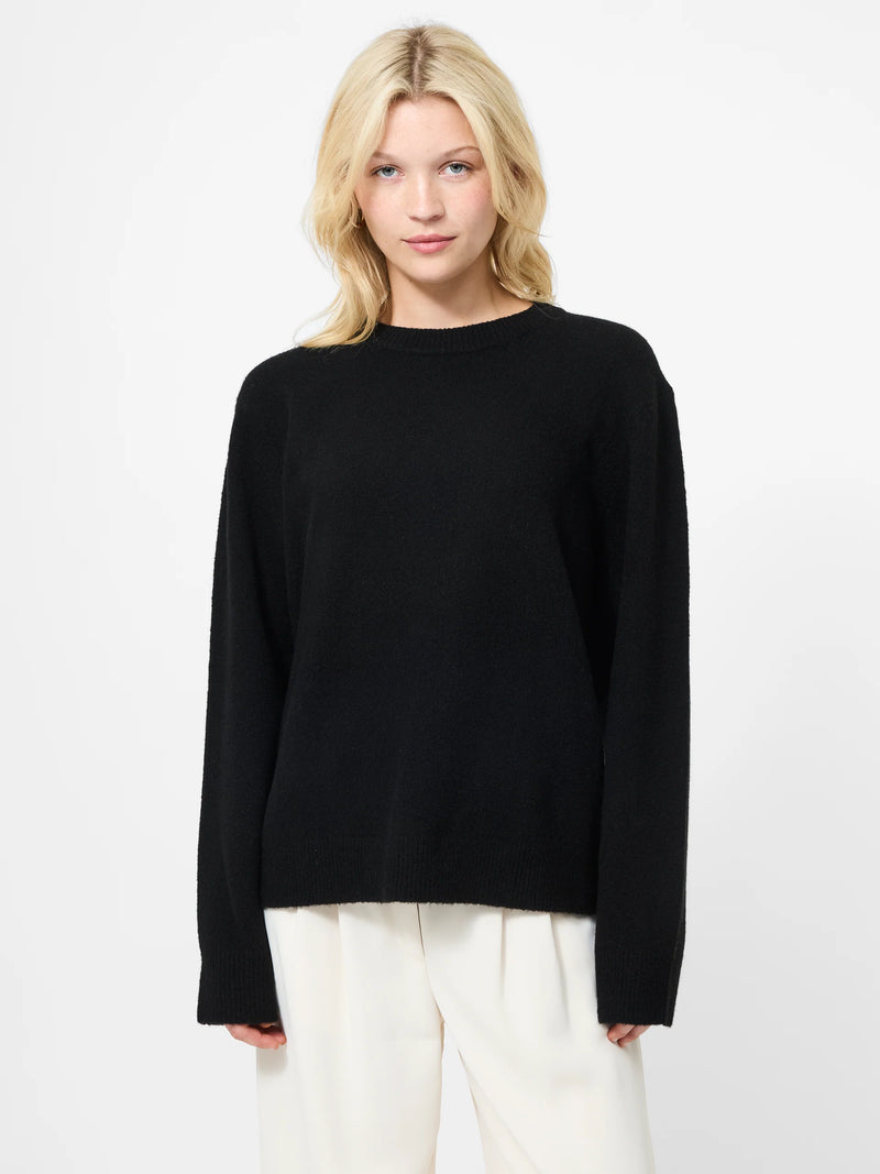 French Connection Emilia Knit Boyfriend Sweater Black