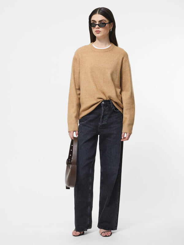 French Connection Emilia Knit Boyfriend Sweater Camel