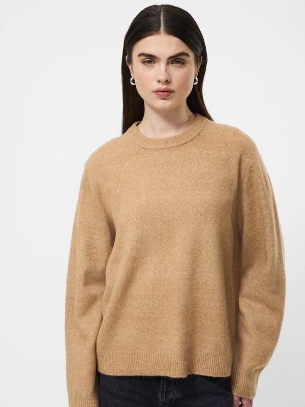 French Connection Emilia Knit Boyfriend Sweater Camel