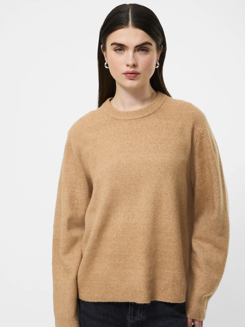 French Connection Emilia Knit Boyfriend Sweater Camel