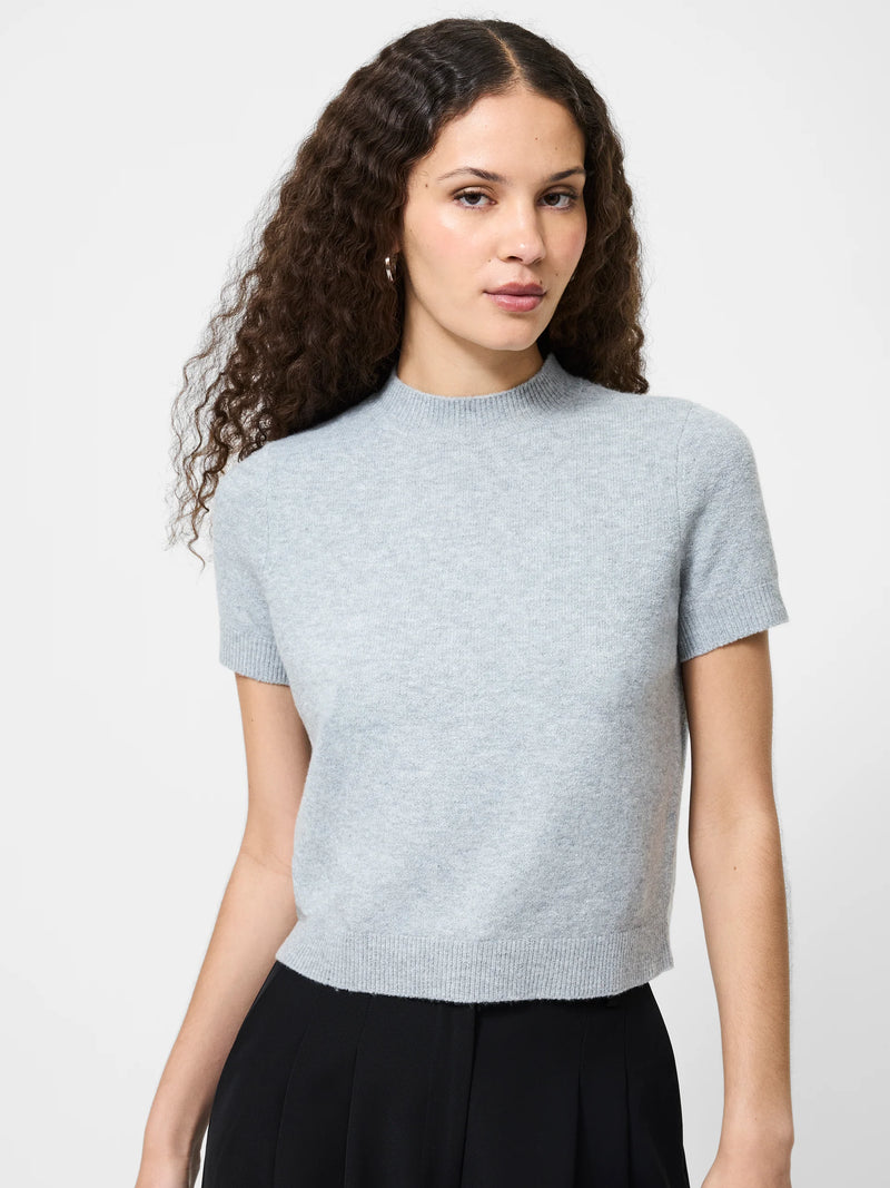 French Connection Vhari Mock Neck Short Sleeve Top
