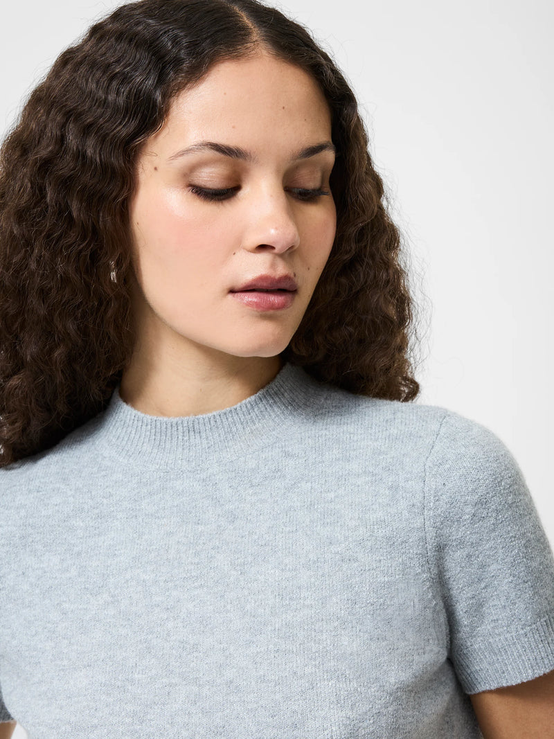 French Connection Vhari Mock Neck Short Sleeve Top